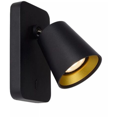 Applique métal noir led
