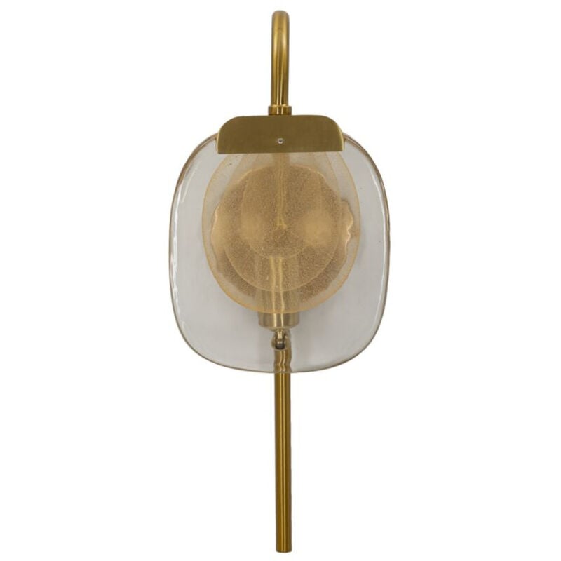 Applique MF68, Verre, Métal, Or, Marron, 15x14x38 cm