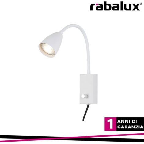 Applique Mika bianca con spina e interruttore GU10 Rabalux