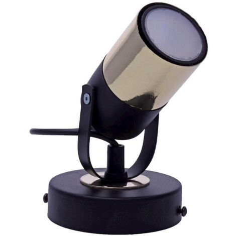 Applique Milagro Wilson MLP4850 GU10 35W nero oro metallo