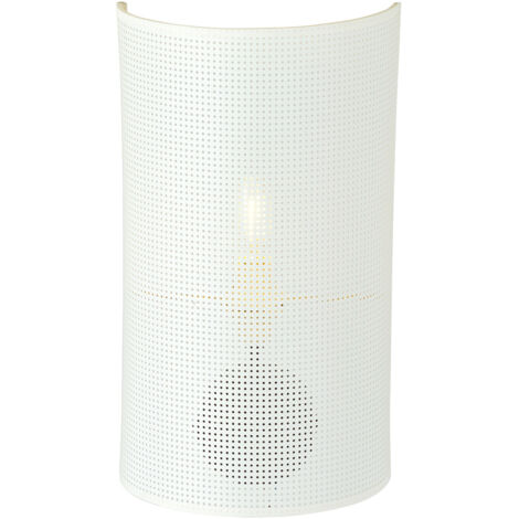 Applique Minimal 1 Luce Drago In Acciaio Bianco E Oro