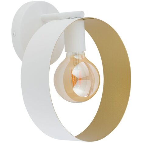 Applique minimal bianco oro Happy E27 15W Sigma Lighting