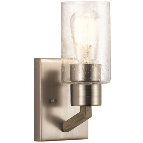 Applique minimal Deryn grigio vetro E27 60W Kichler