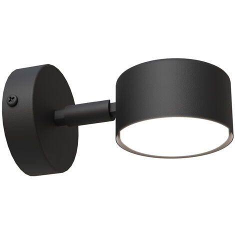 Applique Minimal Hermes Acciaio Nero 1 Luce Gx53 Ip20
