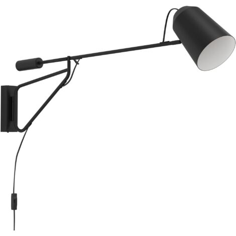 Applique Minimal Loreto 1 Acciaio Nero 1 Luce E27