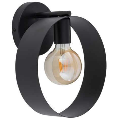Applique minimal nera Happy E27 15W Sigma Lighting