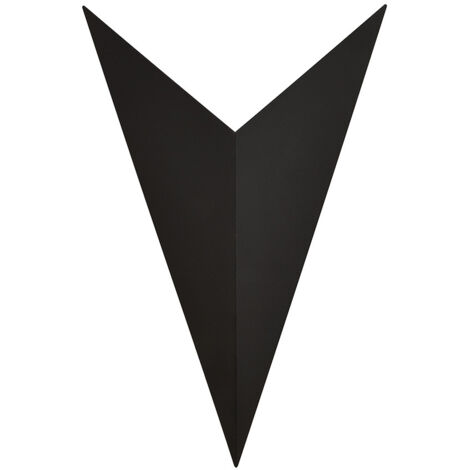 Applique Minimal Triangolare 1 Luce Indiretta Agni In Acciaio Nero