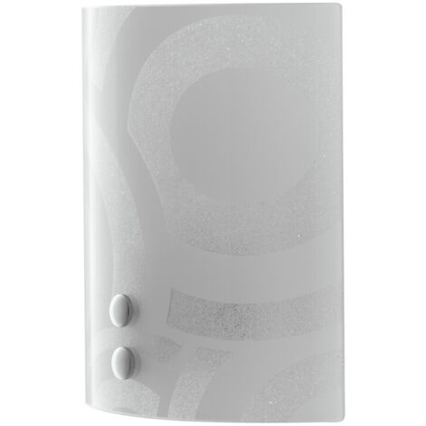 "Applique MIRO' in vetro bianco"