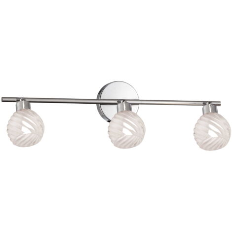 Applique miroir Kaja Azela 3 lumières chrome blanc