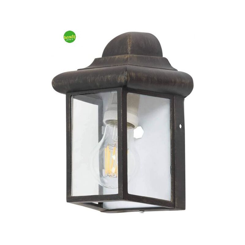 Applique green light amelia e27 60w nero/oro