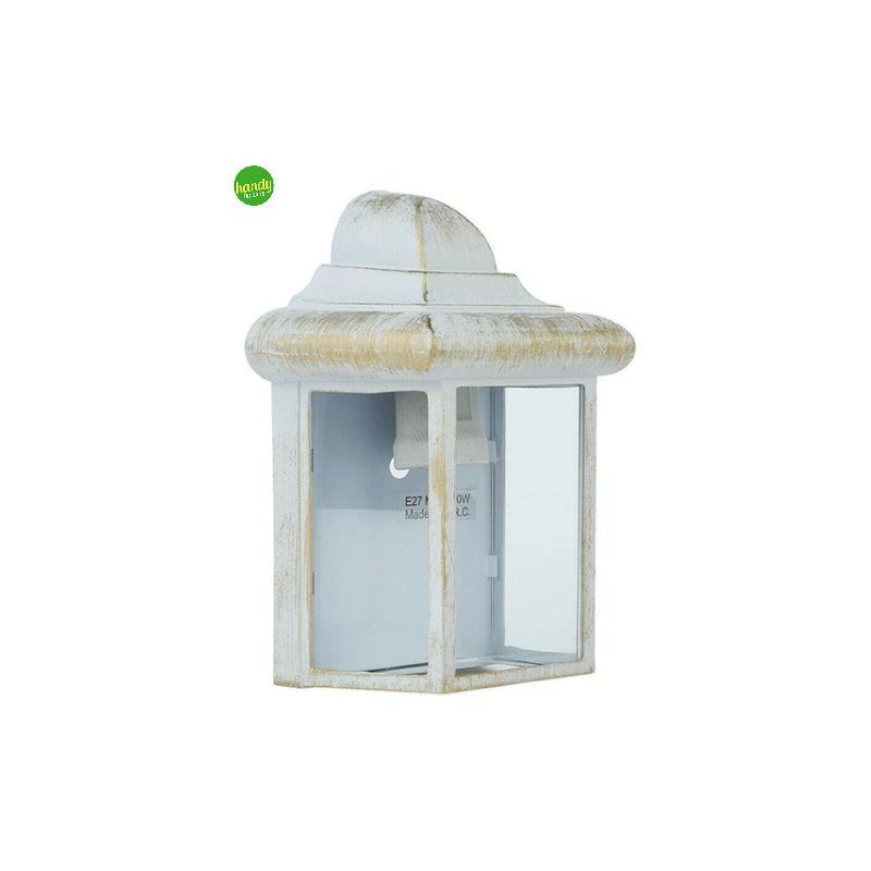 Applique da esterno da parete greenlight amelia ip44 e27 bianca / oro