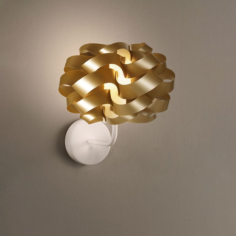 Image of Applique Moderna 1 Luce Cloud In Polilux Oro Made In Italy - Oro