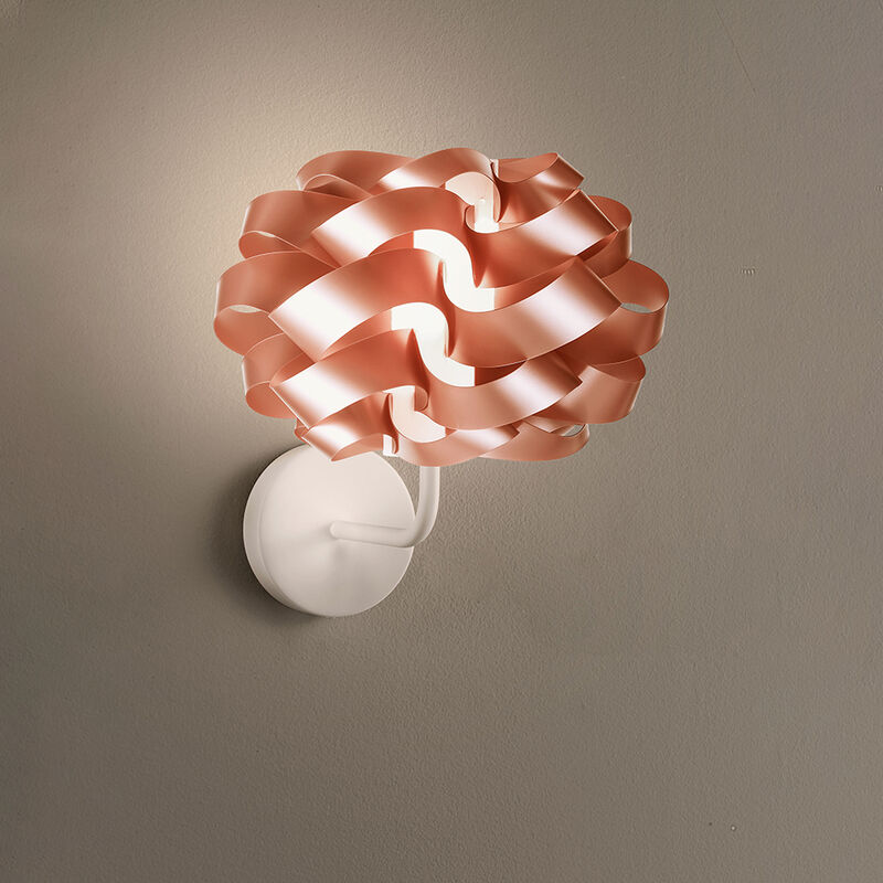 Image of Applique Moderna 1 Luce Cloud In Polilux Rame Made In Italy - Rame