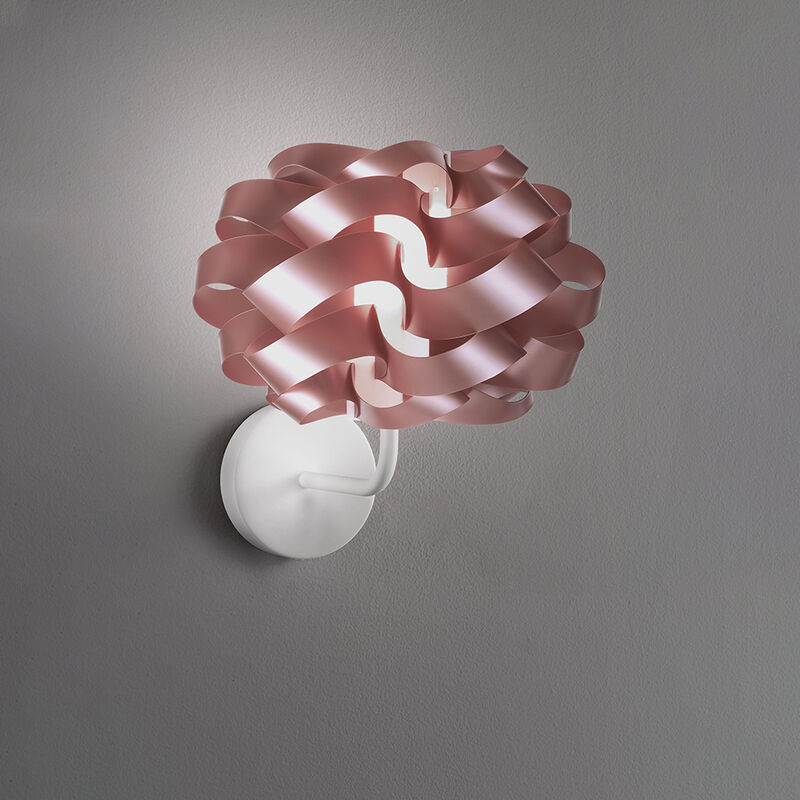 Image of Linea Zero - Applique Moderna 1 Luce Cloud In Polilux Rosa Metallico Made In Italy - Rosa
