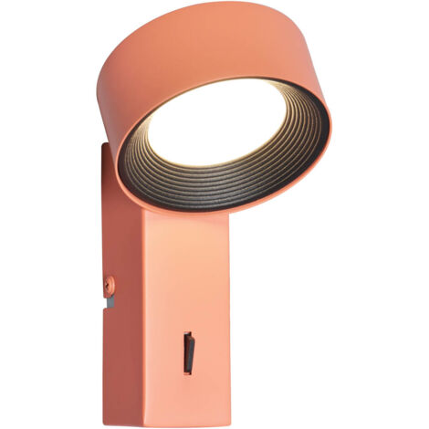 Applique moderna arancione tonda con interruttore LED 1,8W Italux