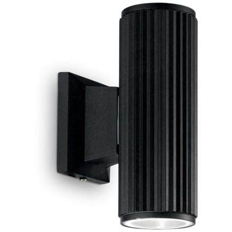 Applique Moderna Base Alluminio Nero 2 Luci 5W 4000K Luce Naturale