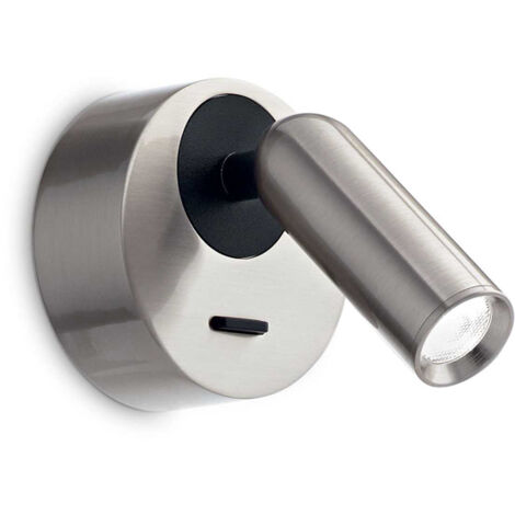 Applique Moderna Bean Round Metallo Cromo Led 3W 3000K Luce Calda