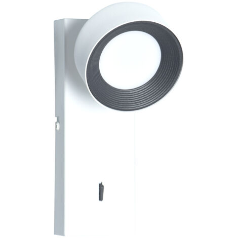 Applique moderna bianca tonda LED 1,8W con interruttore Italux