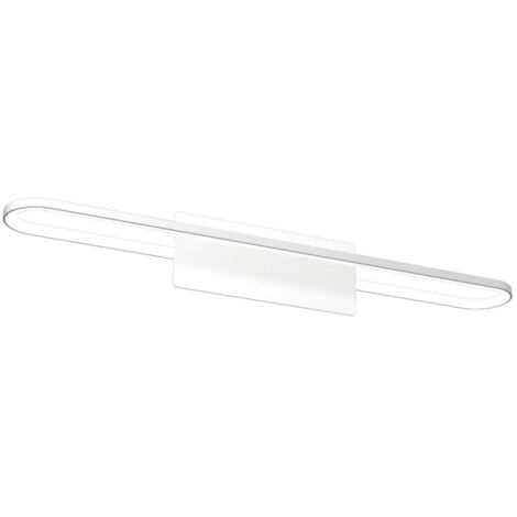 Applique Moderna Circuit Metallo Bianco Diffusore Bianco Led 24W Calda 80Cm