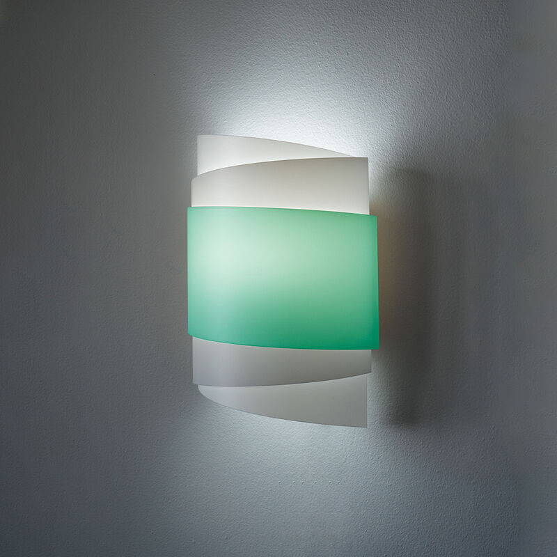 Image of Applique Moderna Con Cavo 1 Luce Bea In Polilux Verde Made In Italy - Verde