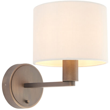 Applique moderna con interruttore bronzo antico E14