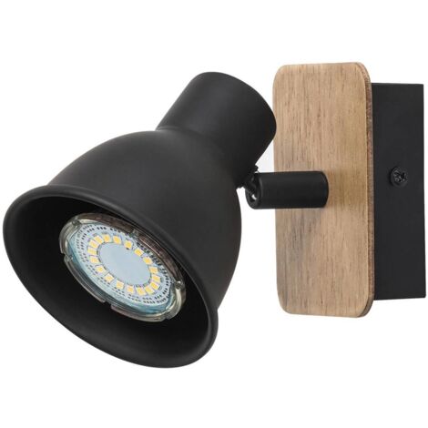 Applique moderna con interruttore GU10 nera Rabalux 5902