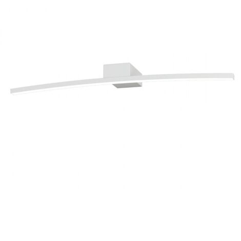 Applique Moderna Curved Metallo Bianco Diffusore Bianco Led 14,4W Calda 90Cm