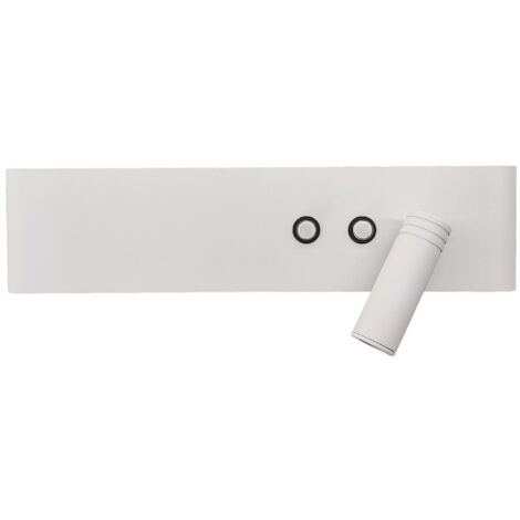 Applique moderna da lettura, bianca, destra, colore neutro, LED 10W+3W, puntale mobile, interruttore, RESORT Milagro