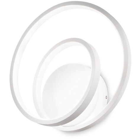 Applique Moderna Dali Oz Metallo Bianco Led 28W 3000K Luce Calda