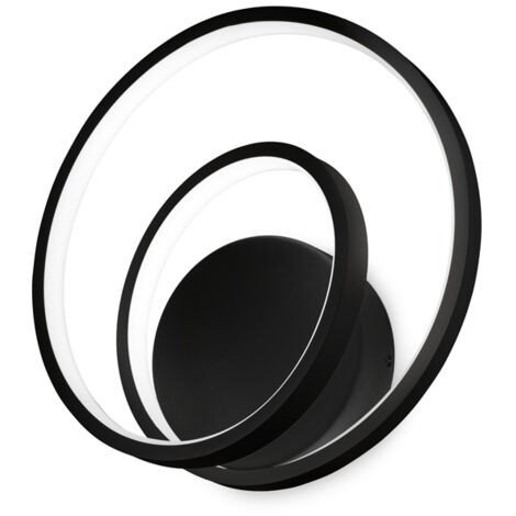Applique Moderna Dali Oz Metallo Nero Led 28W 3000K Luce Calda