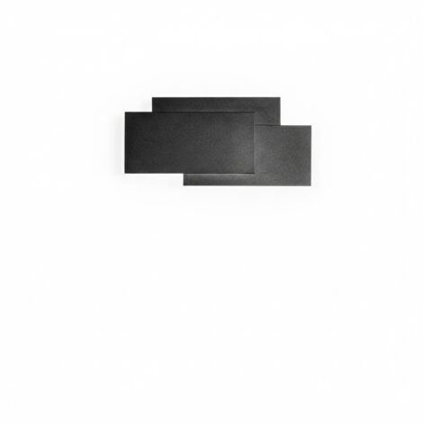 Applique Moderna Dip Metallo Nero Led 36W 3000K