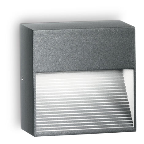 Applique Moderna Down Alluminio Antracite 1 Luce G9 3W 3000K Luce Calda
