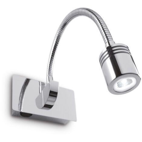 Applique Moderna Dynamo Metallo Cromo Flessibile Led 3W 4000K
