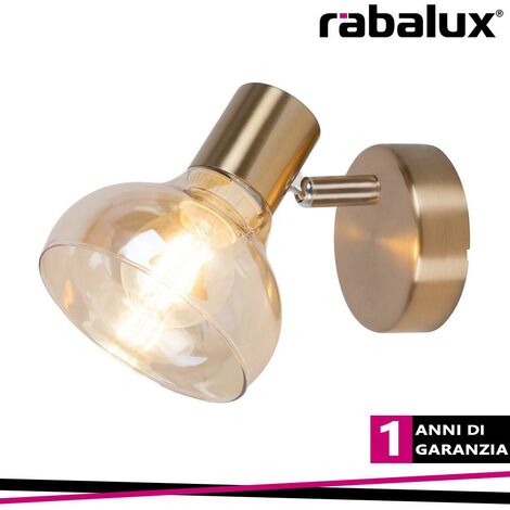 Applique moderna E14 oro antico ambra Holly 5546 Rabalux