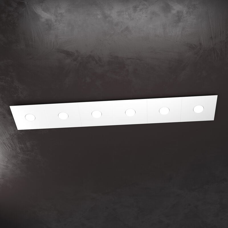 Applique Moderna Eccentric Metallo Bianco 6 Luci