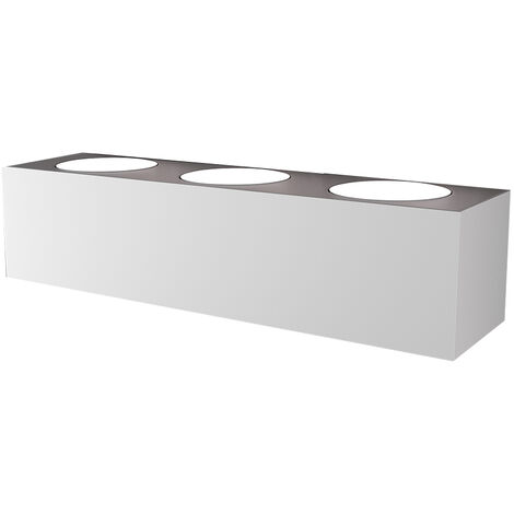 Applique Moderna Eccentric Metallo Bianco 6 Luci Gx53 Biemissione