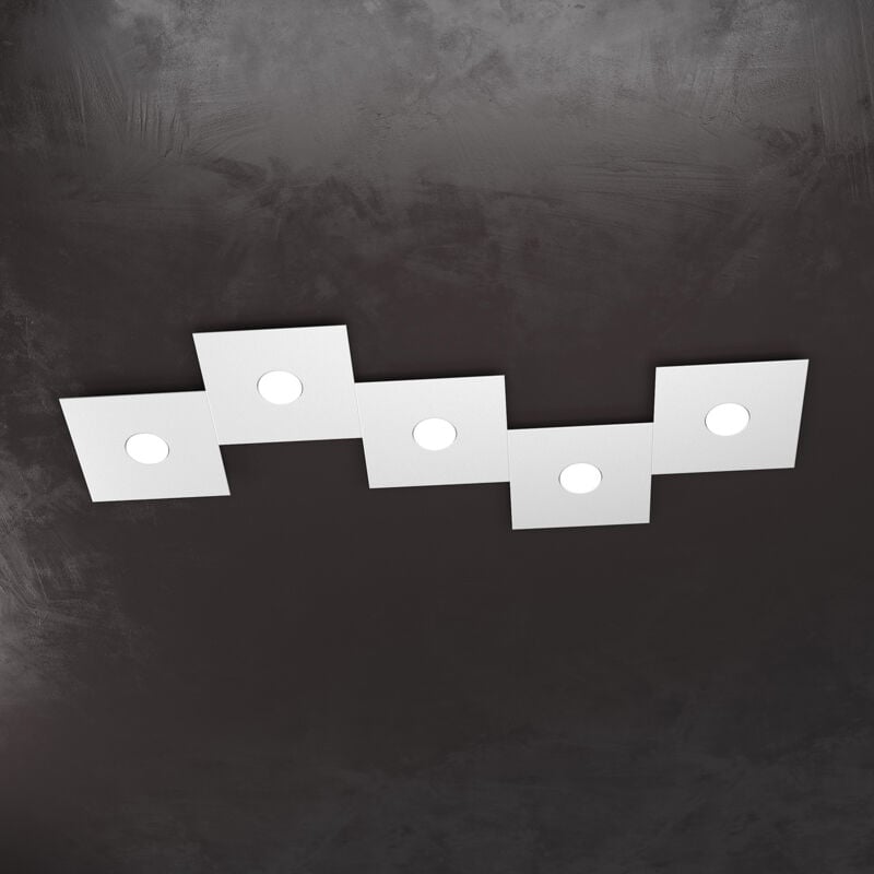 Applique Moderna Eccentric Metallo Grigio 5 Luci