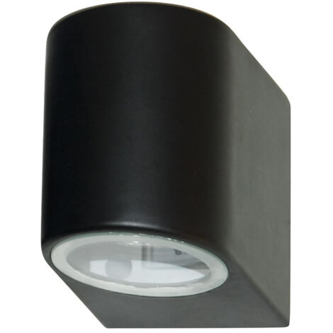 Applique Moderna Eiffel Alluminio Nero Vetro 1 Luce Gu10