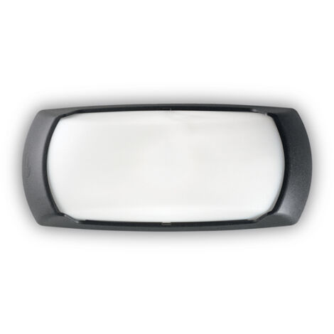 Applique Moderna Felix-2 Materie Plastiche Nero 1 Luce E27