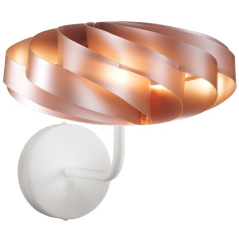 Applique Moderna Flat Polilux ® Rame E Metallo 1 Luce E14