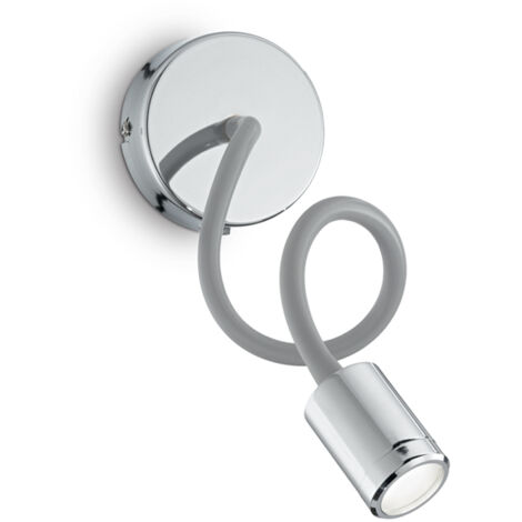 Applique Moderna Focus-1 Metallo Cromo Led 4W 3000K Luce Calda