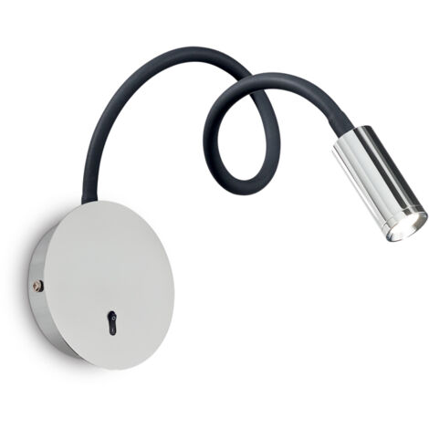 Applique Moderna Focus-2 Metallo Cromo Led 3,5W 3000K Luce Calda