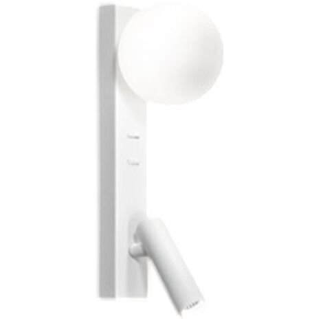 Applique Moderna Fog Metallo Bianco Opaco Luce Led G9 Ip20