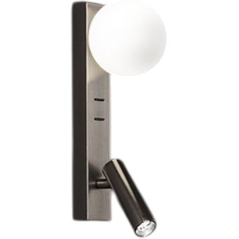 Applique Moderna Fog Metallo Grigio Spazzolato Luce Led G9 Ip20