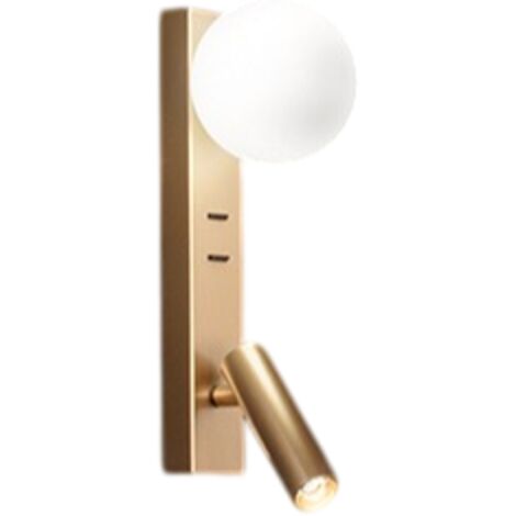Applique Moderna Fog Metallo Oro Spazzolato Luce Led G9 Ip20