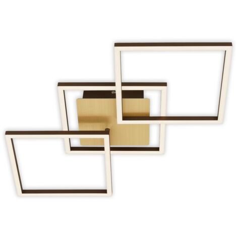 Applique Moderna Frame Metallo Oro Spazzolato Led Integrato 30W 3000K