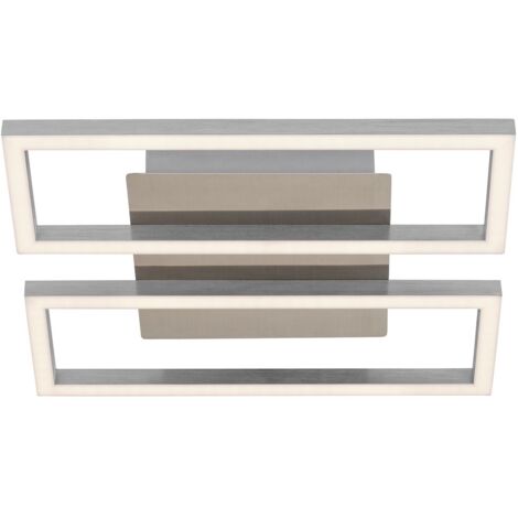 Applique Moderna Frames Metallo Nichel Satinato Led Integrato 14W 3000K