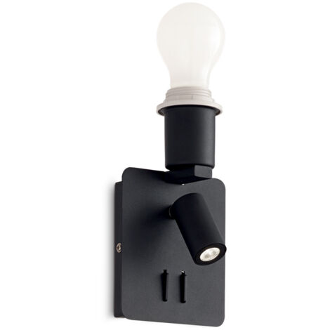 Applique Moderna Gea Metallo Nero 2 Luci E27