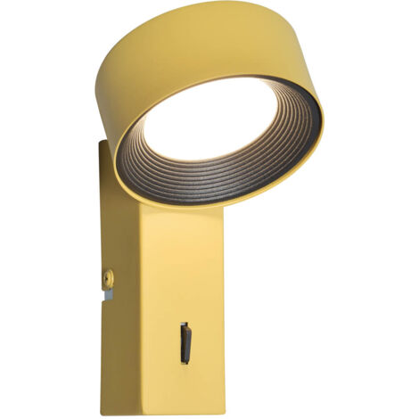 Applique moderna gialla tonda con interruttore LED 1,8W Italux