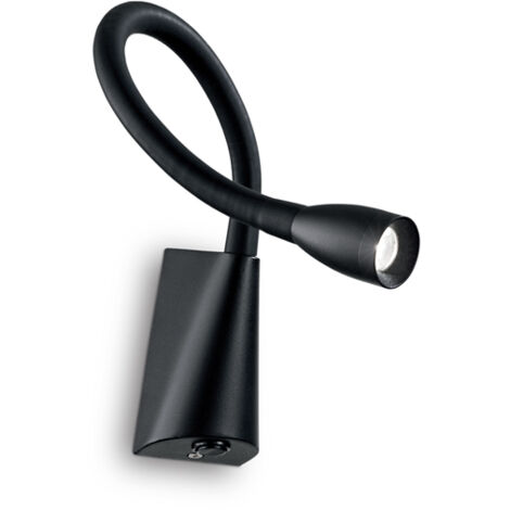 Applique Moderna Goose Metallo Nero Led 3W 3000K Luce Calda